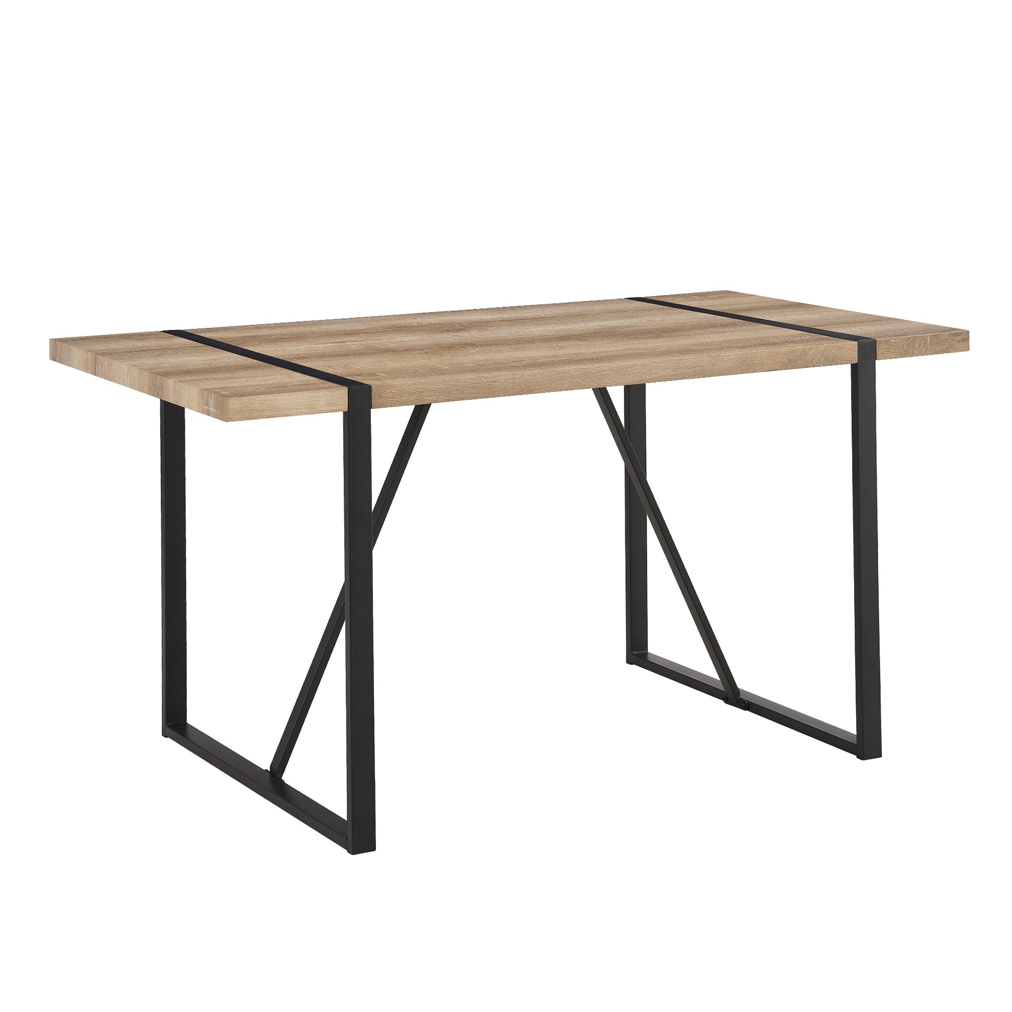 55" MDF Dining Table & 4 Suede Chairs Set