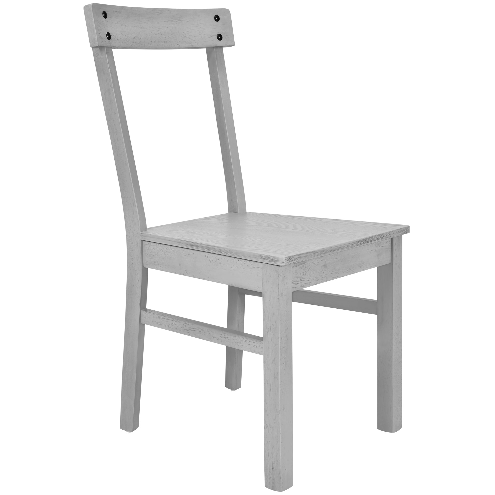 5-Piece Rustic Round Dining Set - Gray