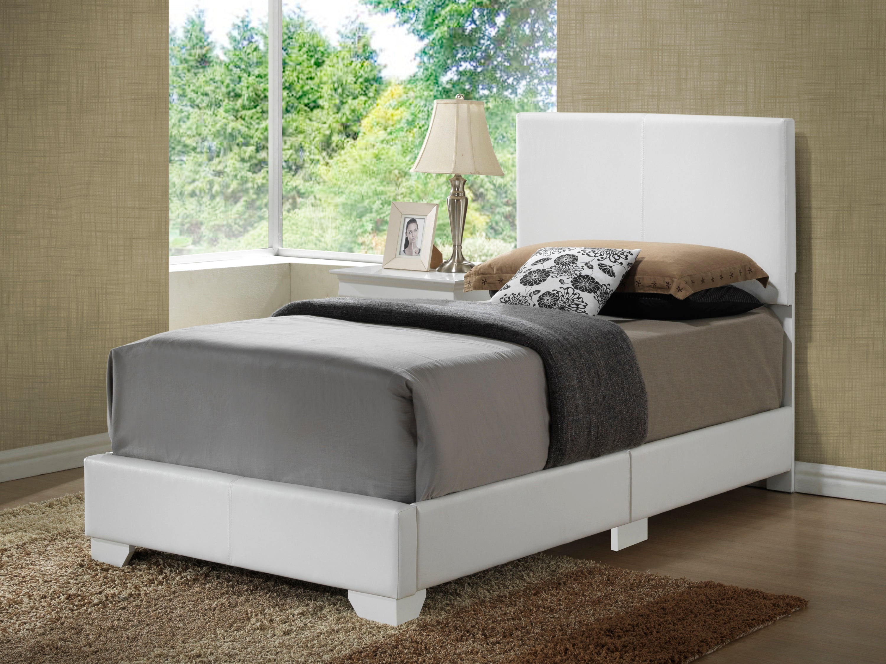 Charming White Twin Bed for Kids, Teens & Adults | Versatile Bedroom Furniture