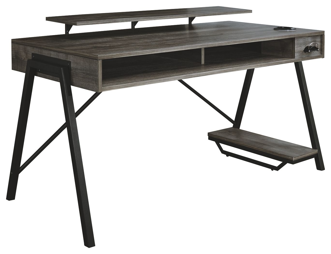 Barolli - Gunmetal Gray - Gaming Desk