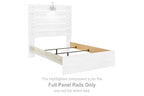 Whitewash full panel bed rails with matching end posts