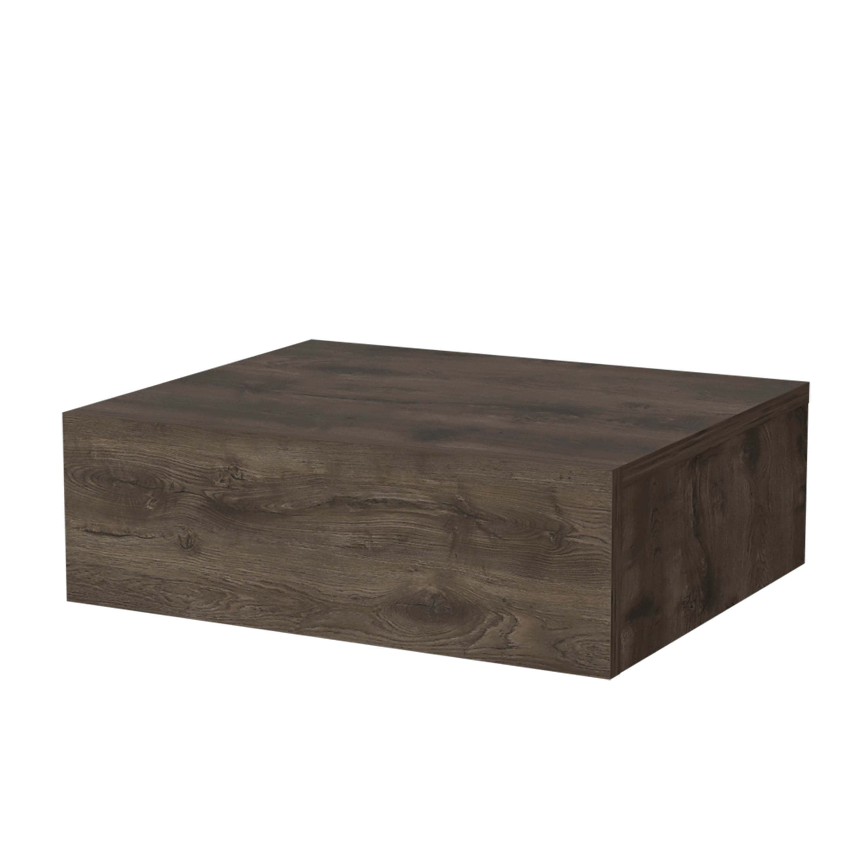 Dark Brown Floating Nightstand - Wall Mounted