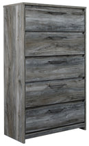 Baystorm - Gray - Five Drawer Chest