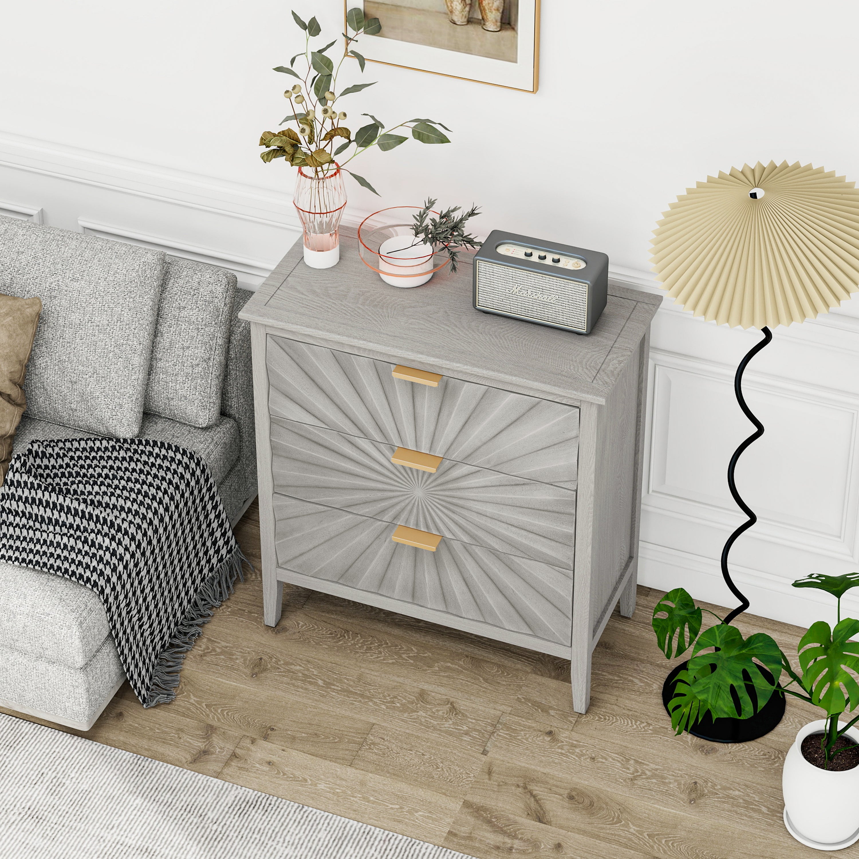 3 Drawer Chest | Storage Dresser for Bedroom