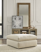 Elyza - Oversized Accent Ottoman - Linen