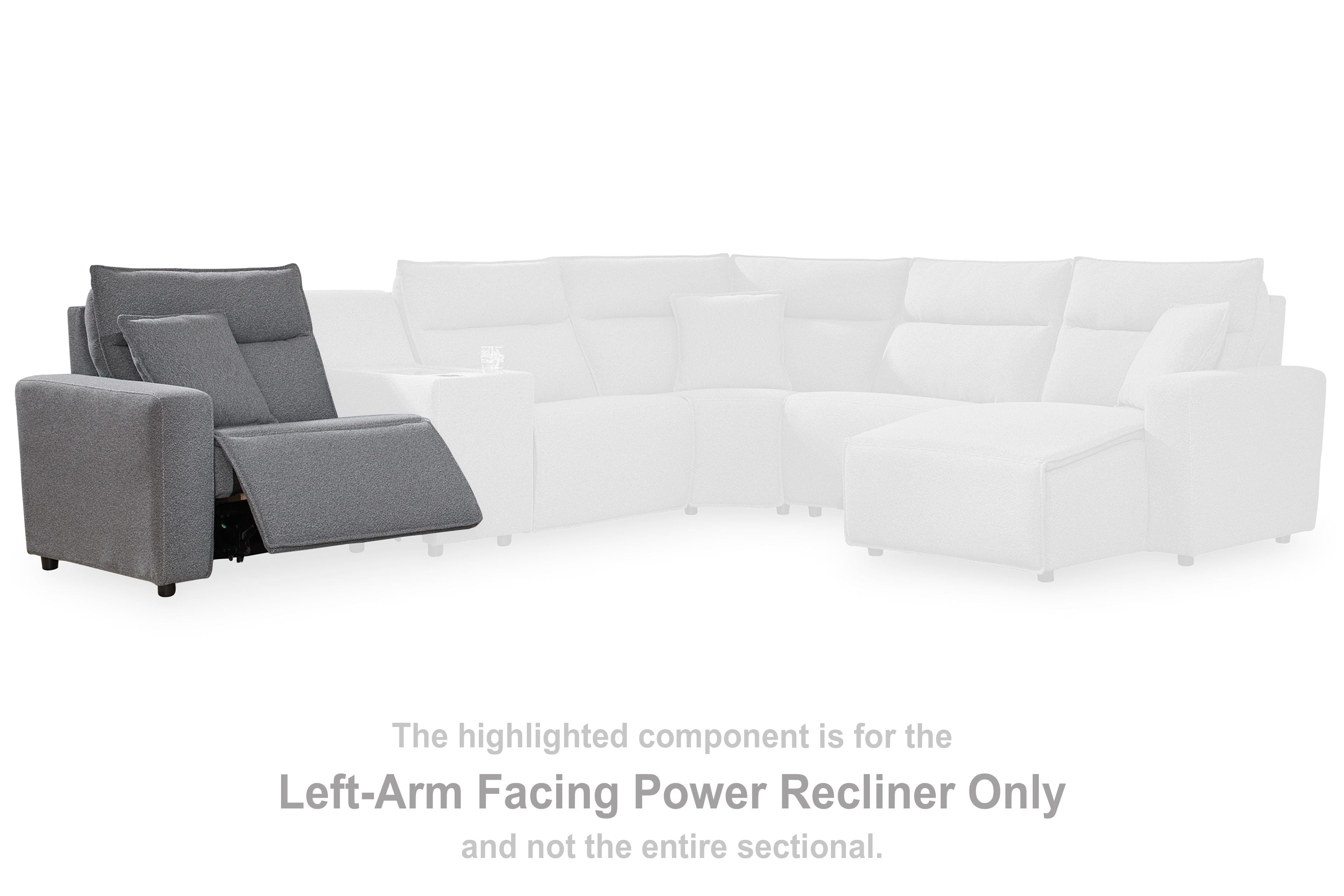 ModMax II - Salt And Pepper - LAF Zero Wall Power Recliner