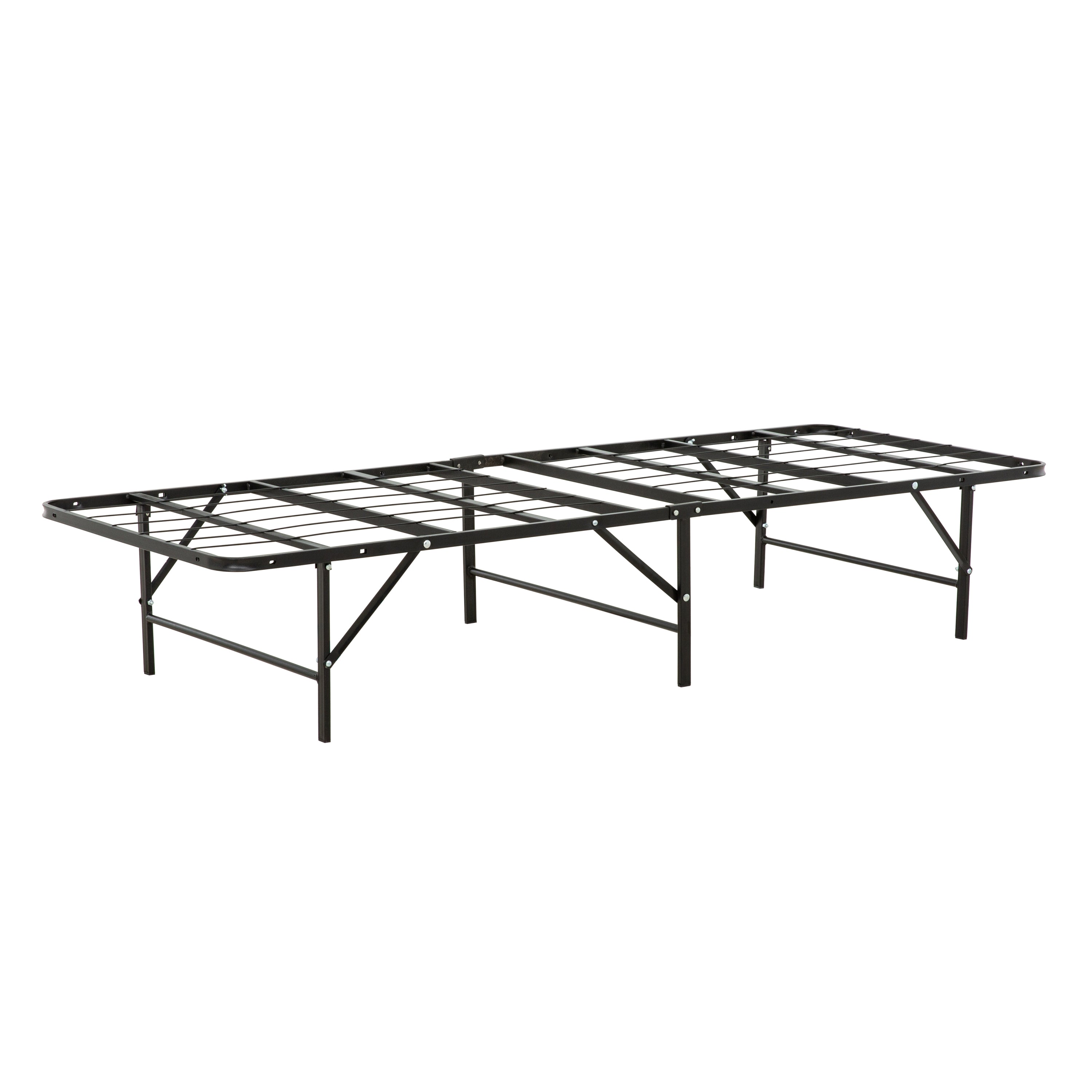 Black Twin Metal Mattress Foundation Bed Frame for Kids, Guest Room Use