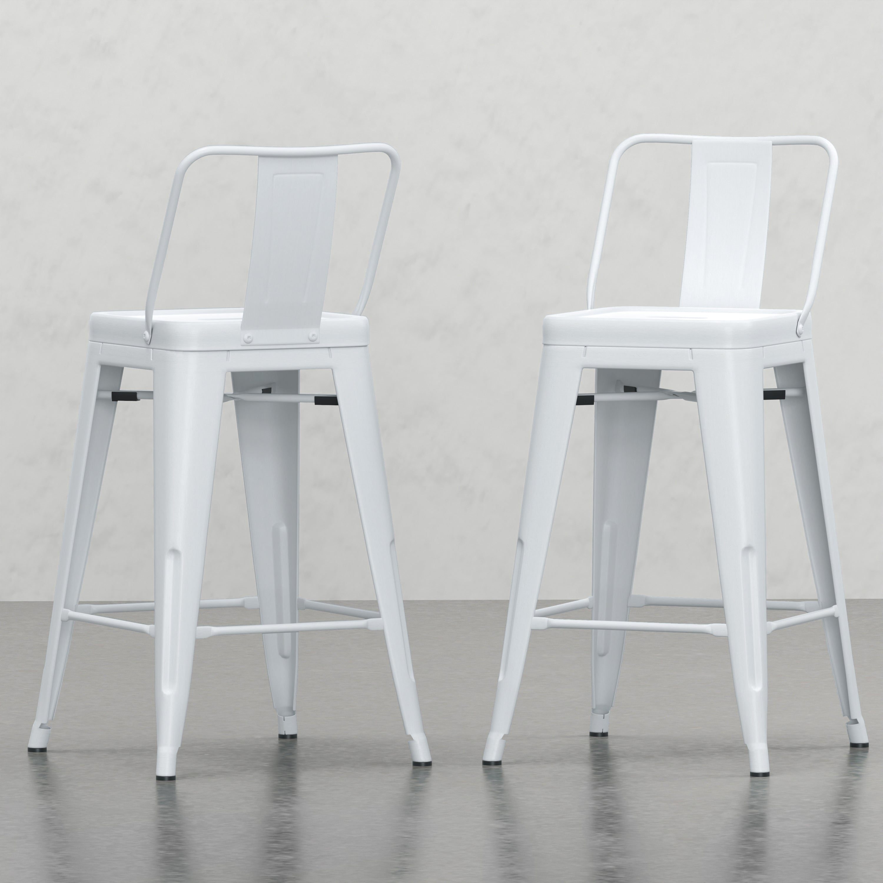 Keeley 24-inch Metal Counter Height Stools - Set of 2