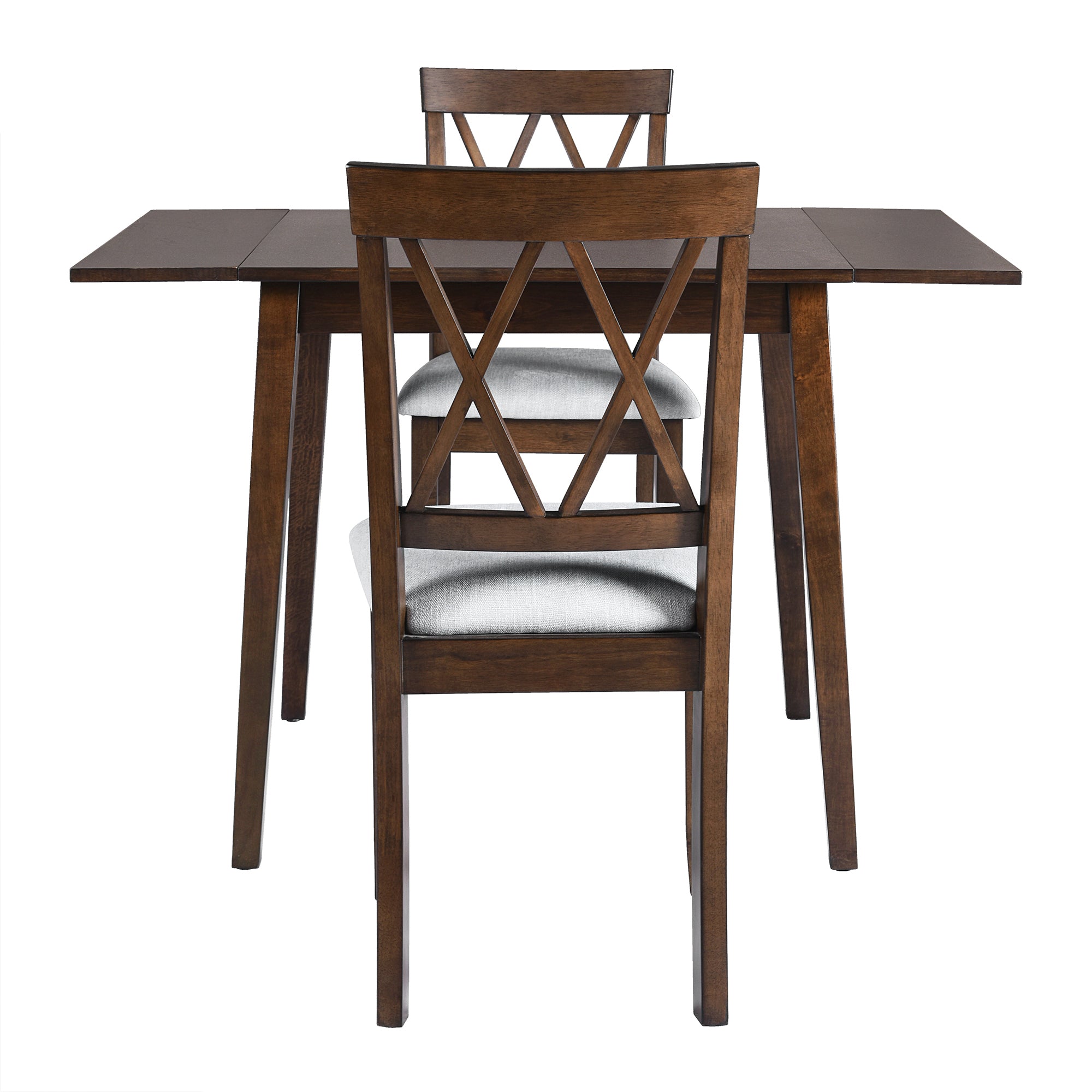 3 Piece Drop Leaf Kitchen Dining Set - Brown