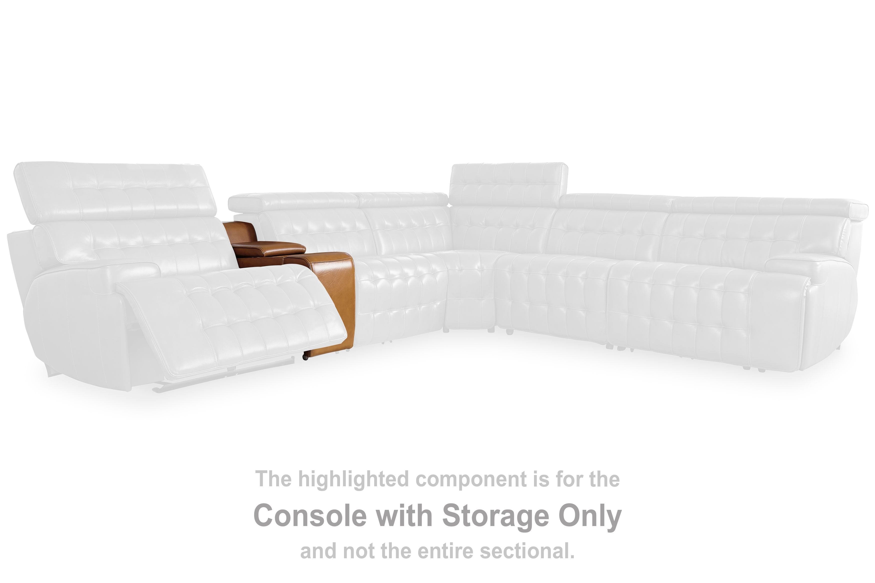 Chocolate-brown console with storage section, hinged lid and padded armrests