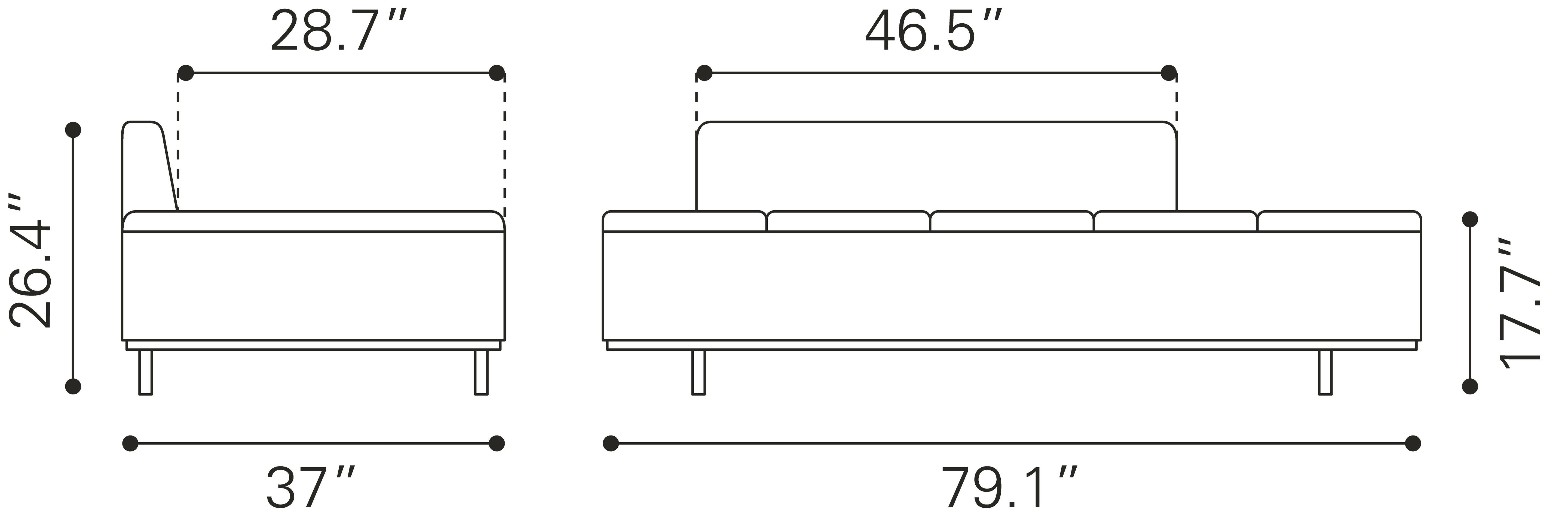 Confection - Sofa - Brown