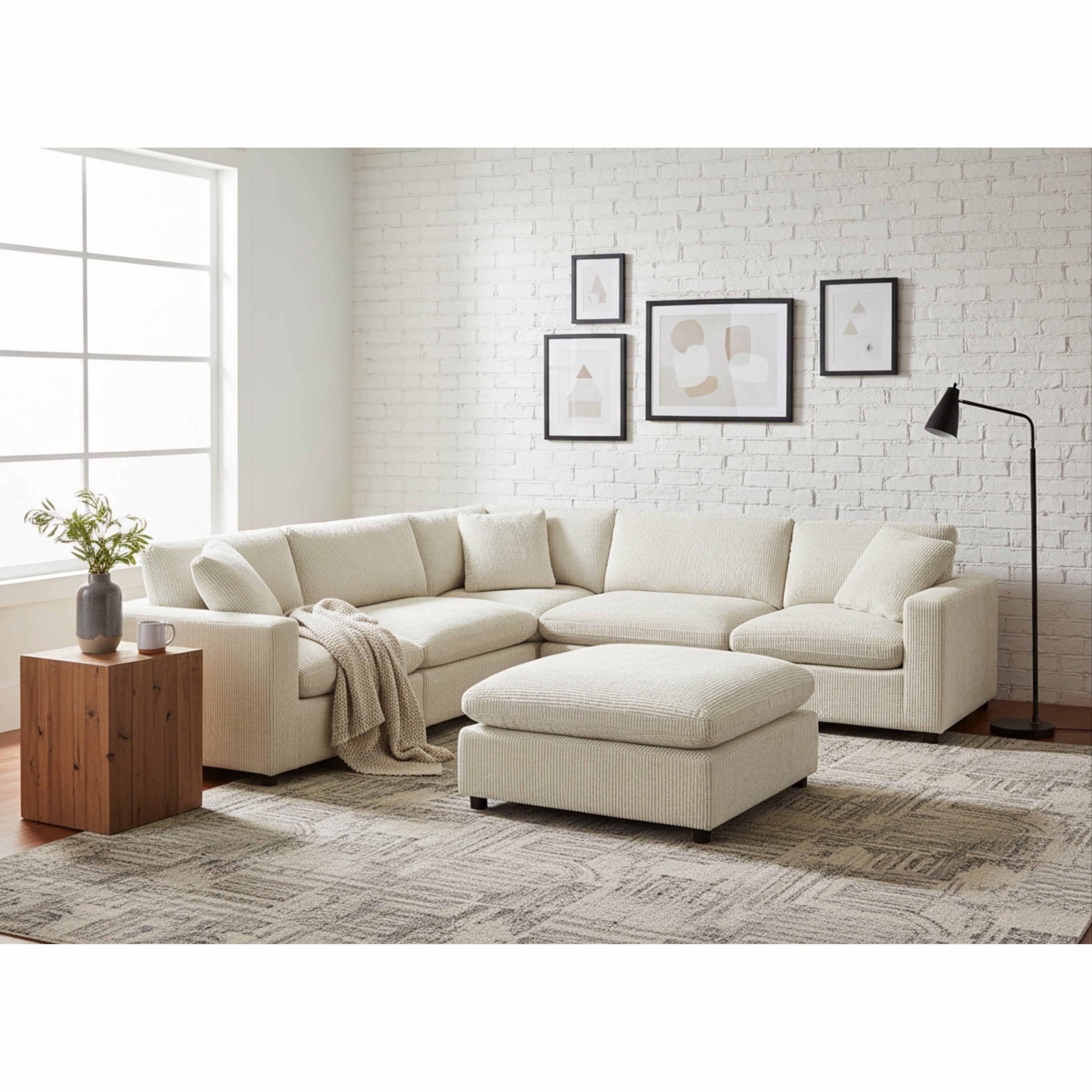 Chelsea Modular 6-PC Sectional - Beige Sofa