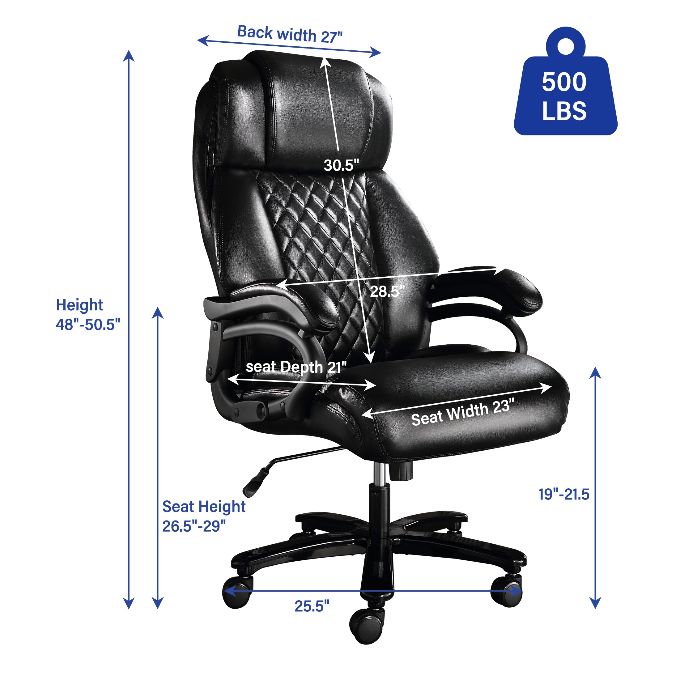 Black Electric Heated Office Chair