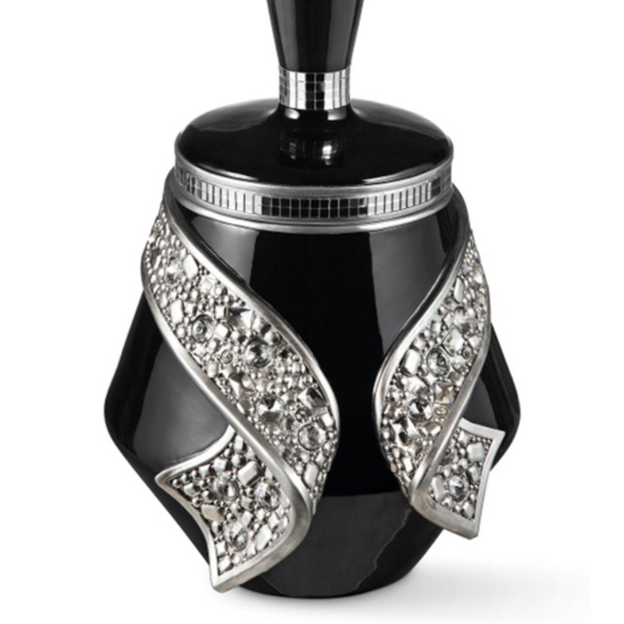 Stelaire Decorative Jewelry Box, 14" Tall, Black/Silver