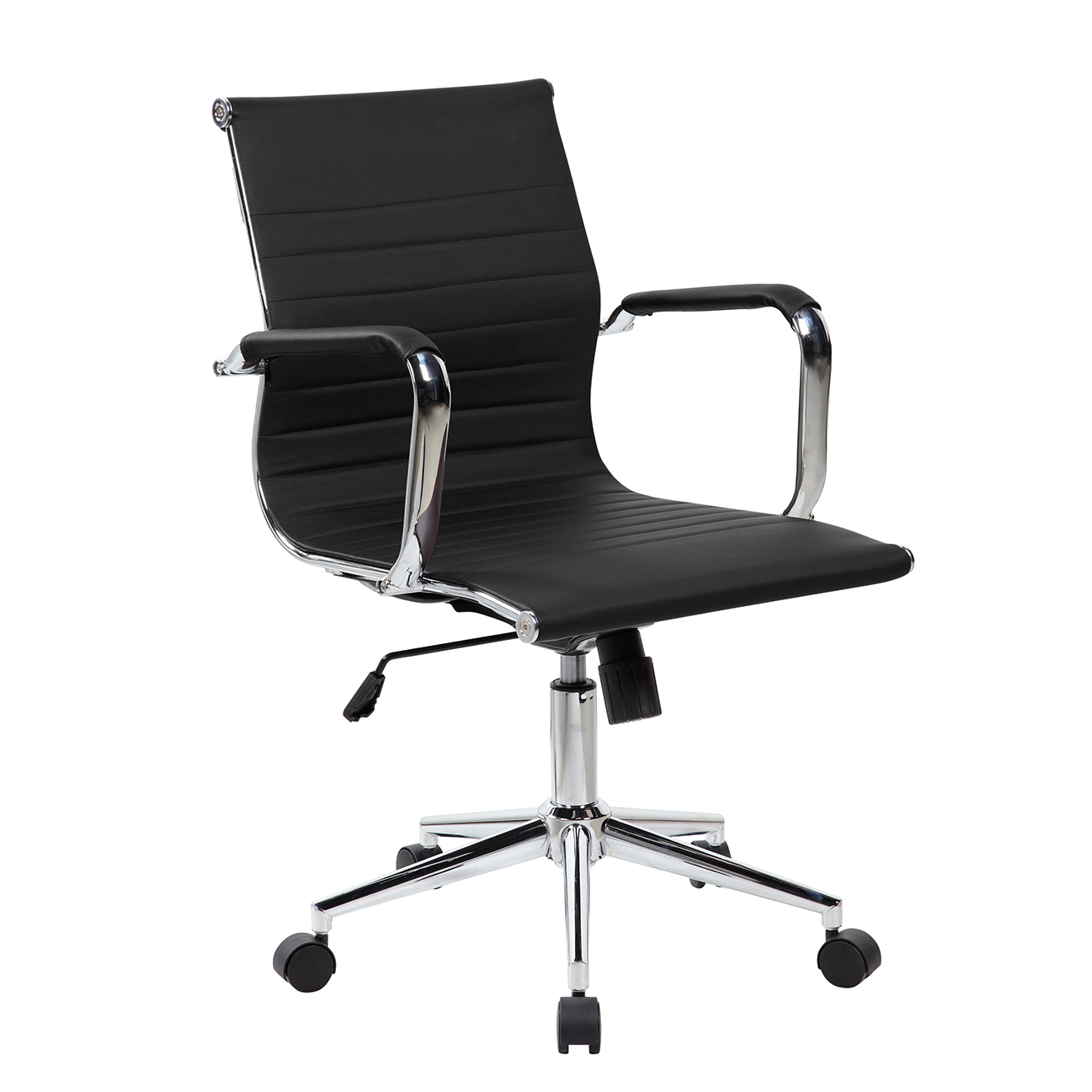 Modern Medium Back Executive Office Chair-  Black