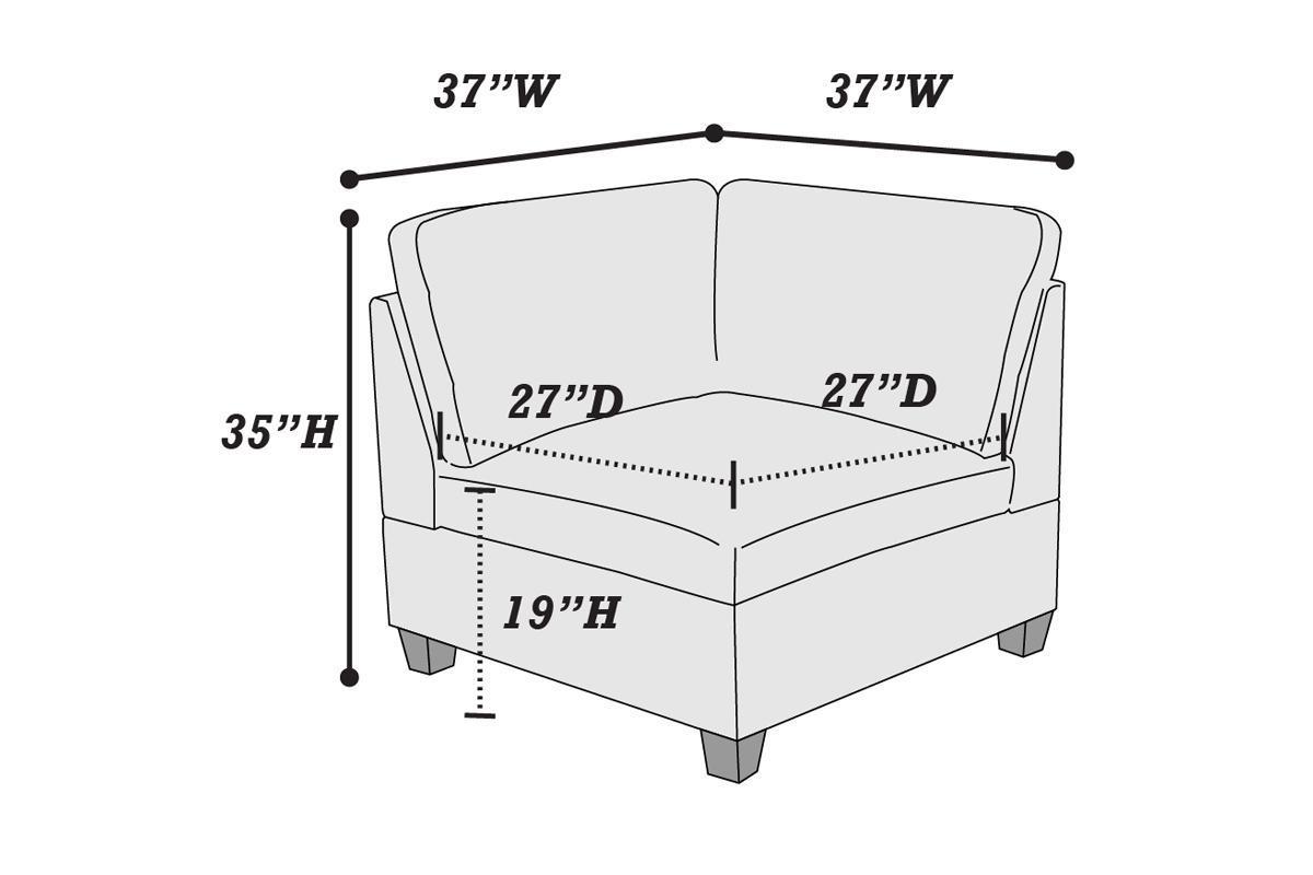 8-Pc Grey Chenille Sectional Sofa | Modular Couch-American Furniture Outlet