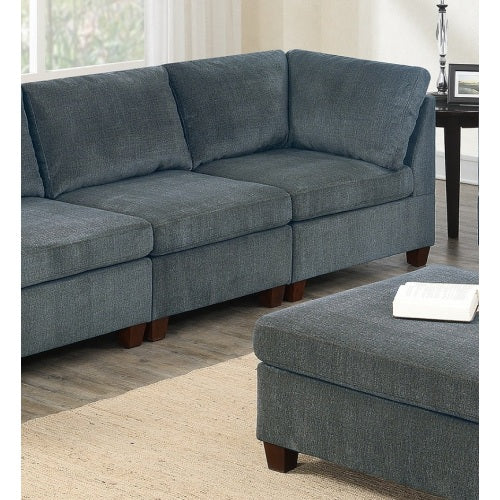 8-Pc Grey Chenille Sectional Sofa | Modular Couch-American Furniture Outlet