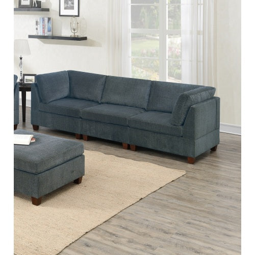 8-Pc Grey Chenille Sectional Sofa | Modular Couch-American Furniture Outlet