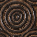Carved antique brown spiral pattern on lamp base