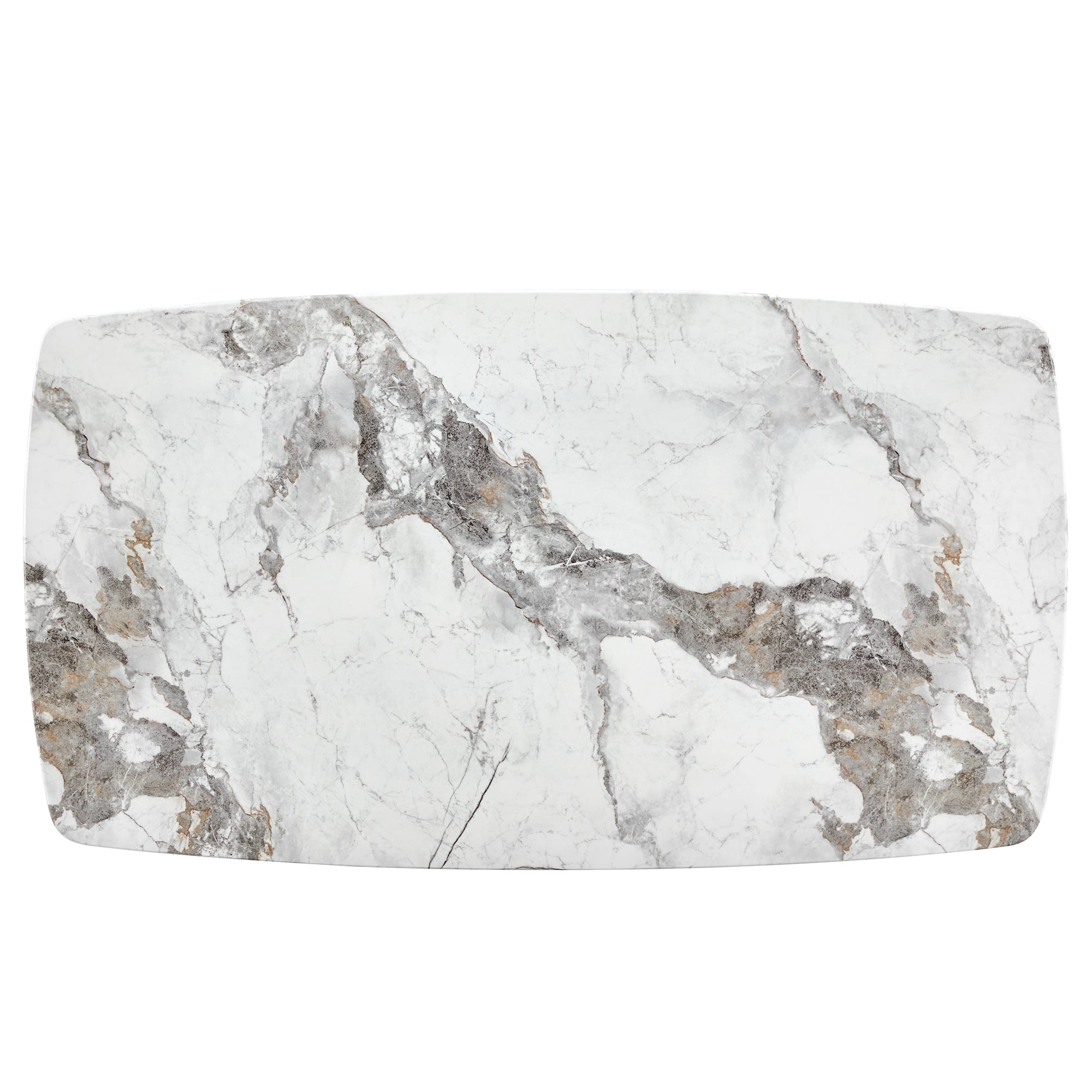 Faux Marble Dining Table Set w/ 6 Chairs