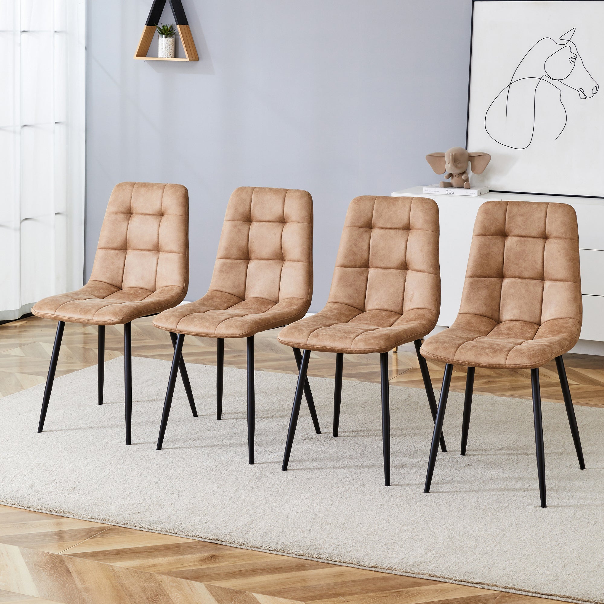 5 Pc Round Dining Table Set w/ 4 Chairs