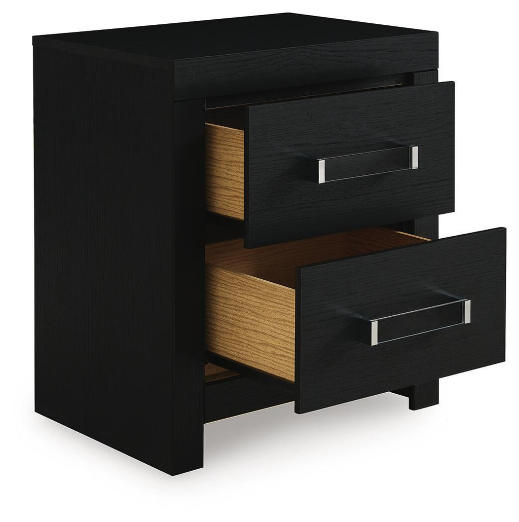 Maeling - Two Drawer Night Stand - Black