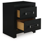Maeling - Two Drawer Night Stand - Black