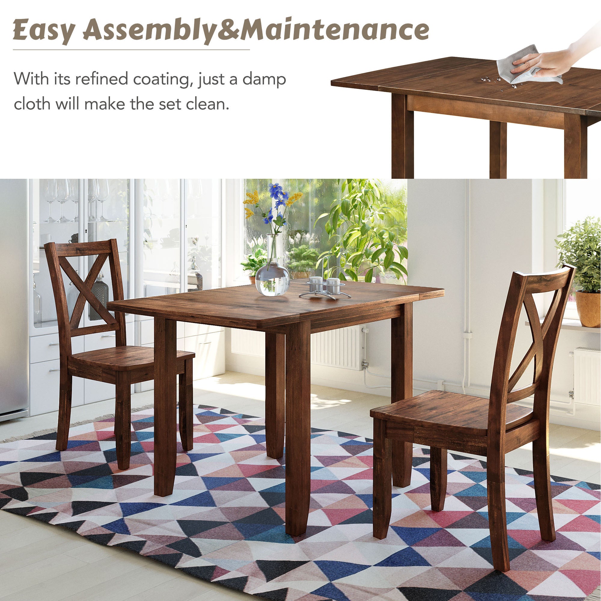 3-Piece Drop Leaf Dining Set