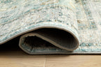 Ladstoney rug rolled edge showing textured backing and short pile