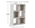 Cube organizer dimensions: 35.5 in high, 23.75 in wide, 12 in deep