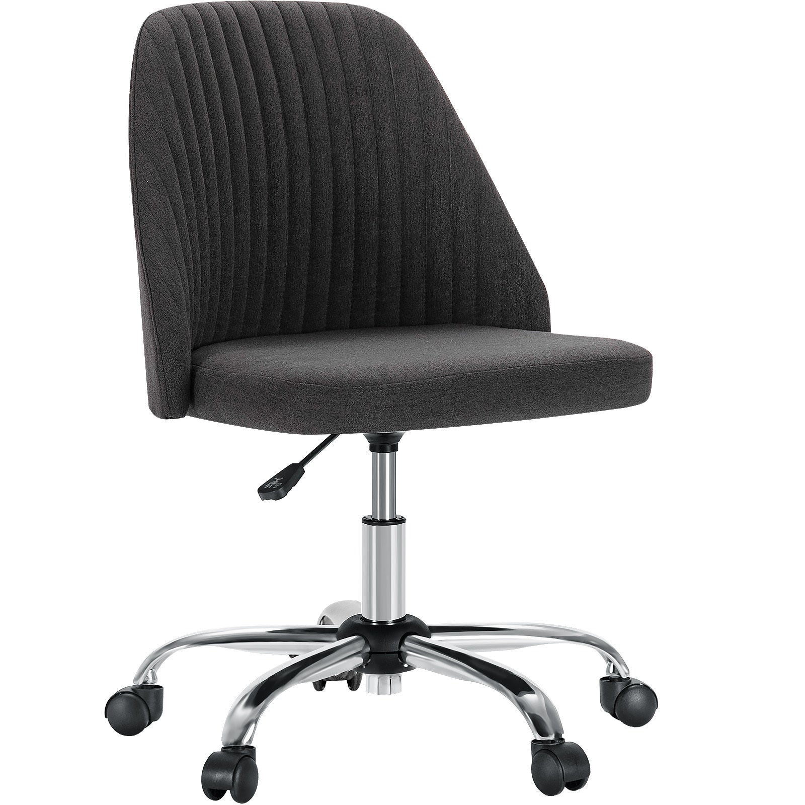 Armless Office Desk Chair - Adjustable Swivel Task Chair