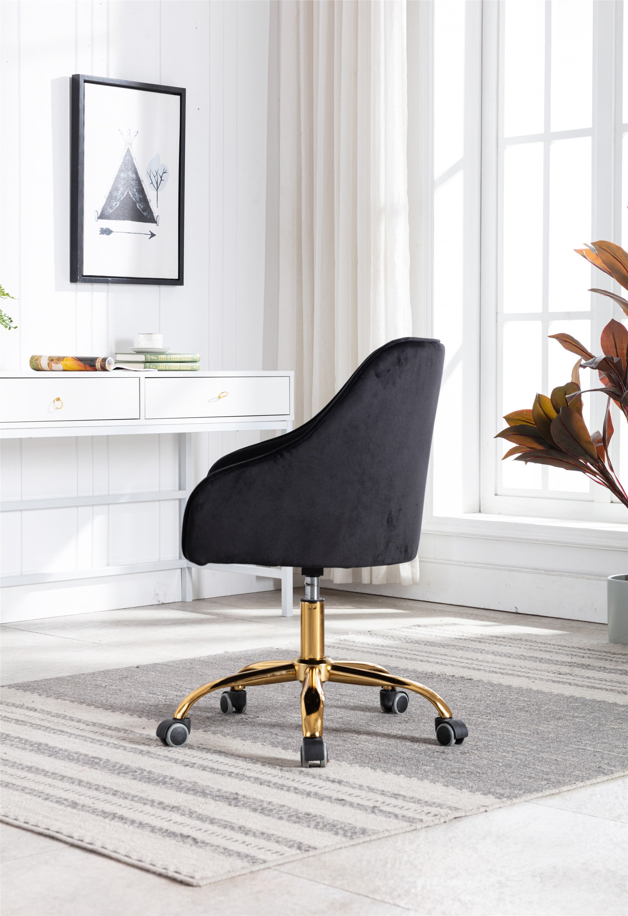 Velvet Swivel Home Office Desk Chair