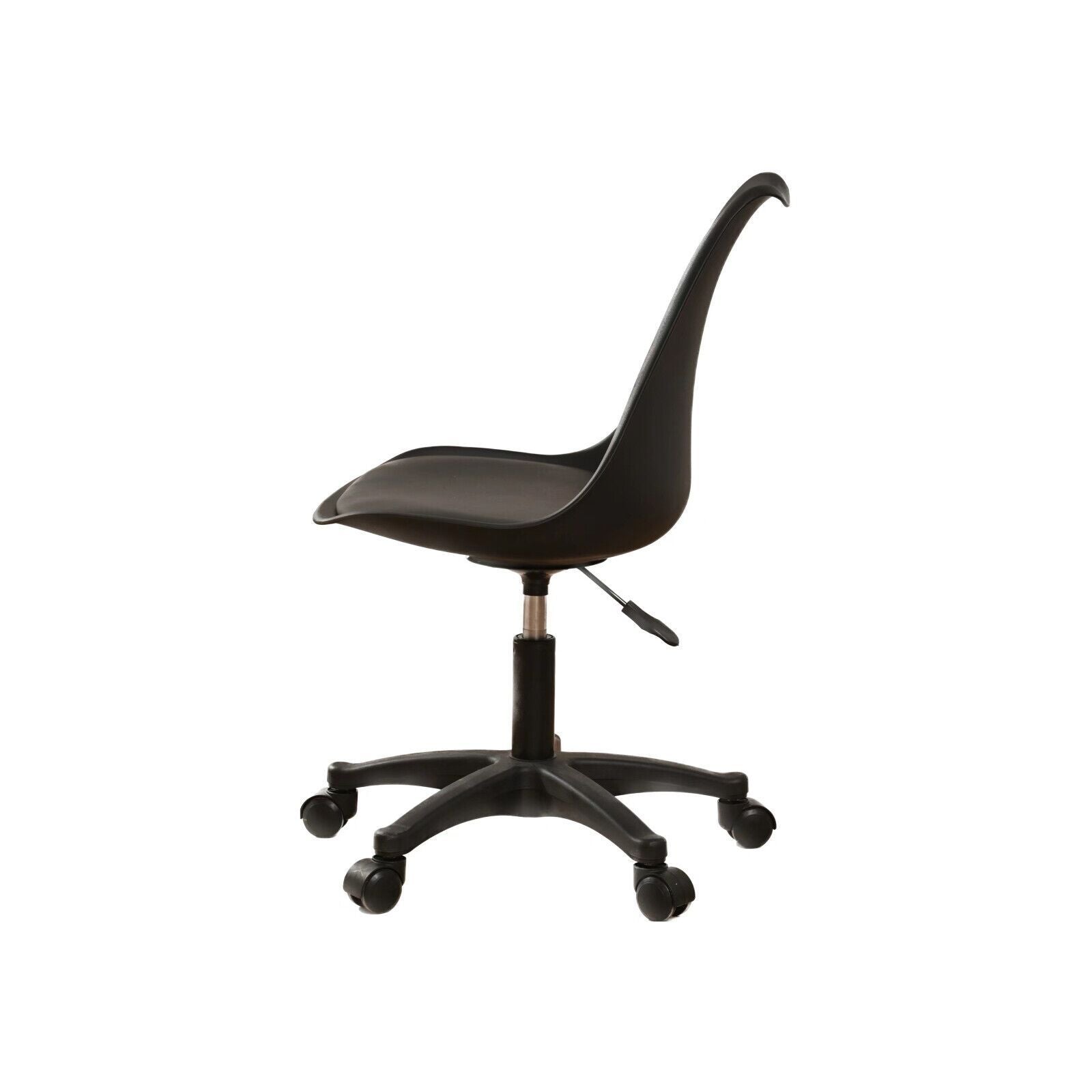 Black PP Adjustable Height Office Chair w/ Wheels