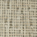 Cream and taupe wall decor panel with raised grid texture and cutout pattern.