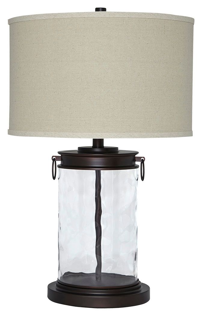 Tailynn  Clear / Bronze Finish - Glass Table Lamp
