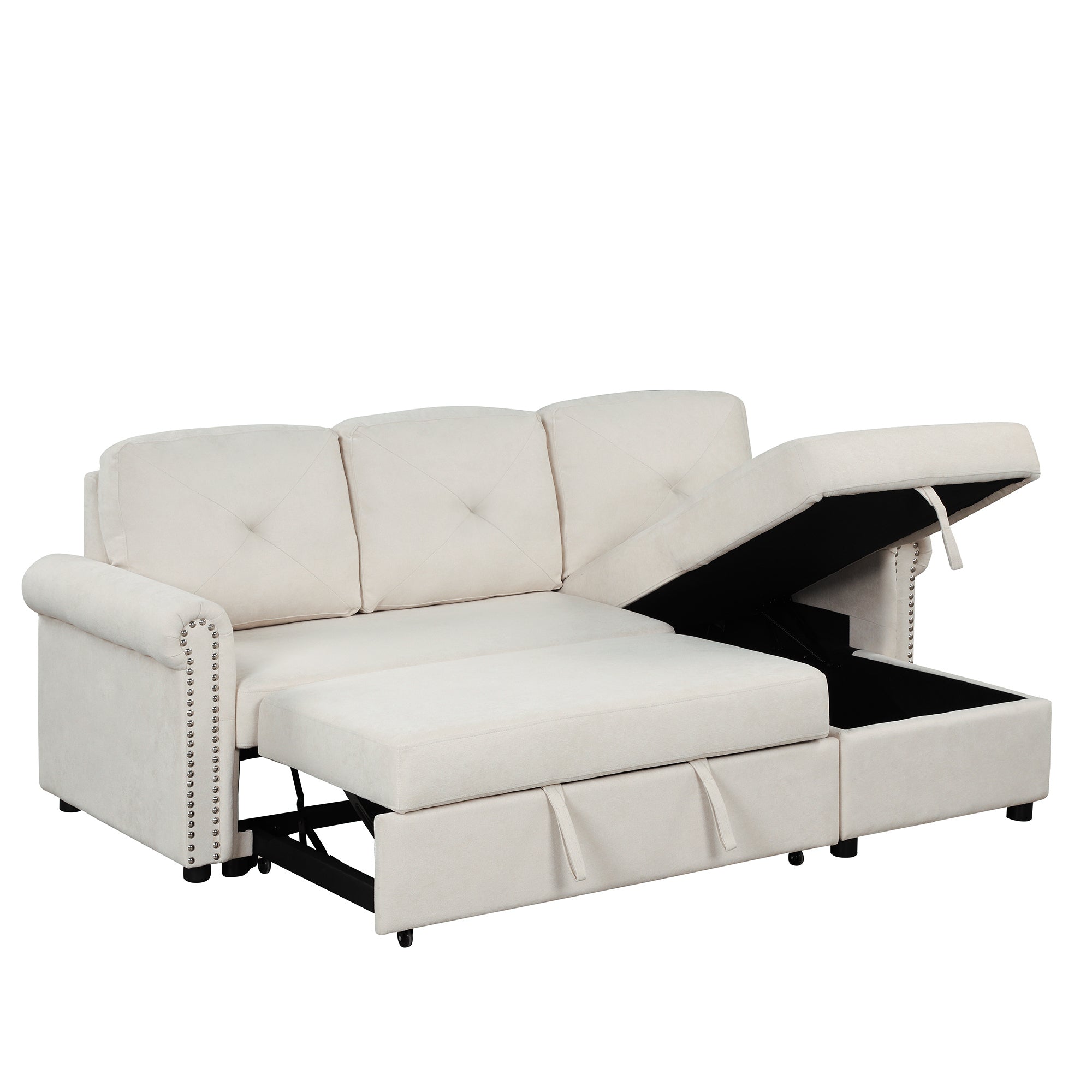 beige sectional sleeper sofa