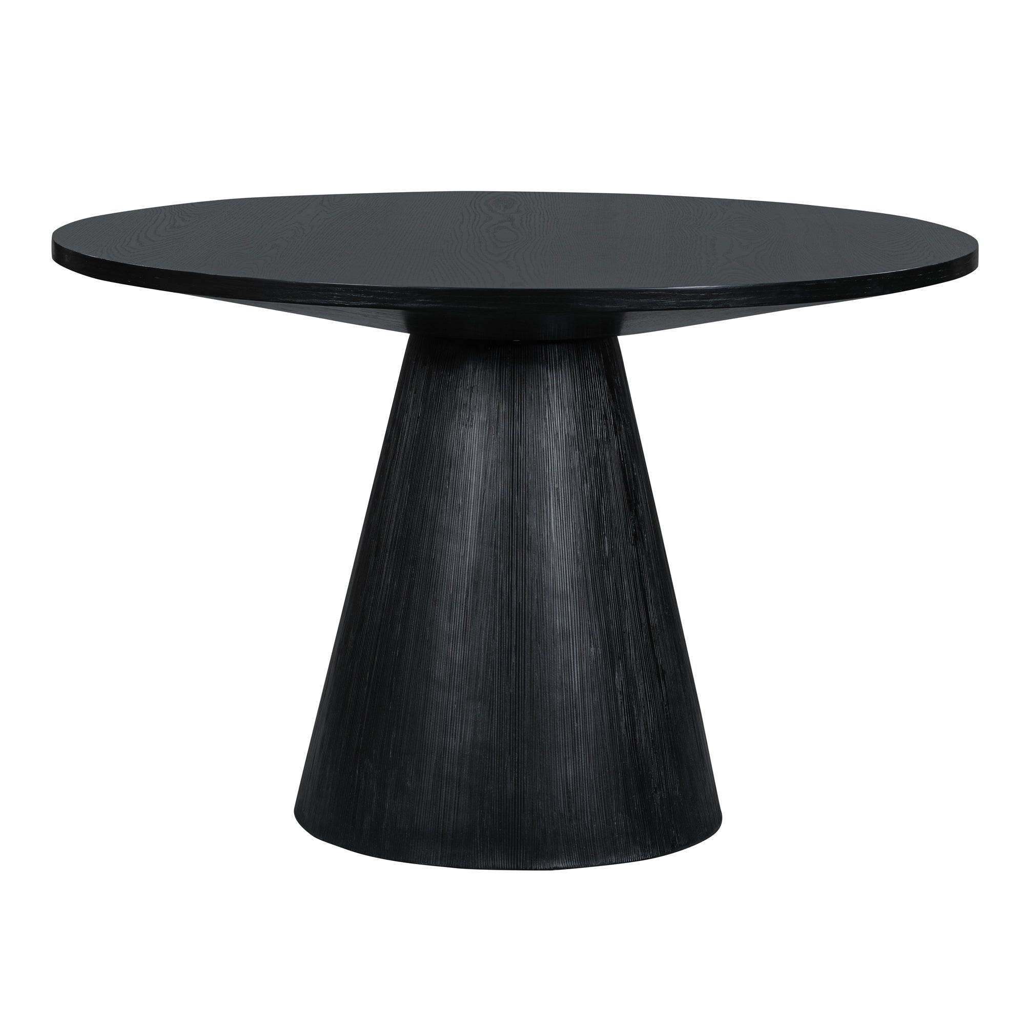 5-Piece Retro Round Dining Set (Black)