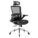 Black Ergonomic Mesh Office Chair w/ Headrest & Flip-Up Arms