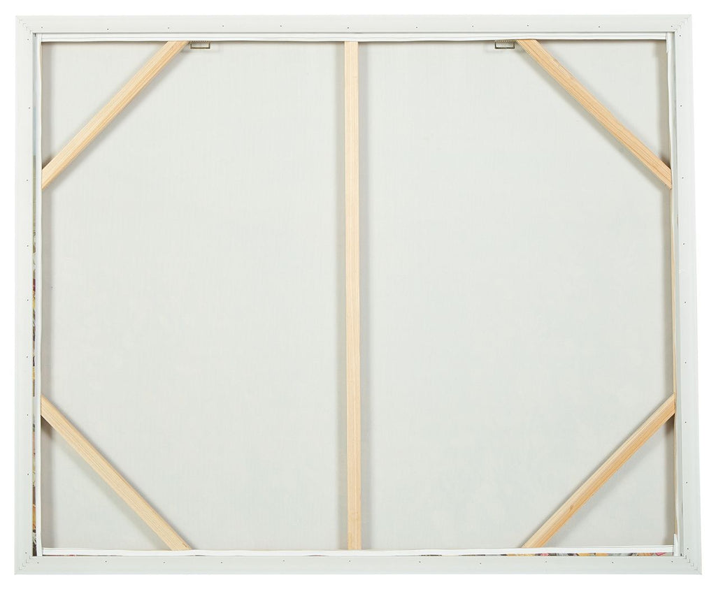 Pryorley wall art frame back with white backing and wood support bars