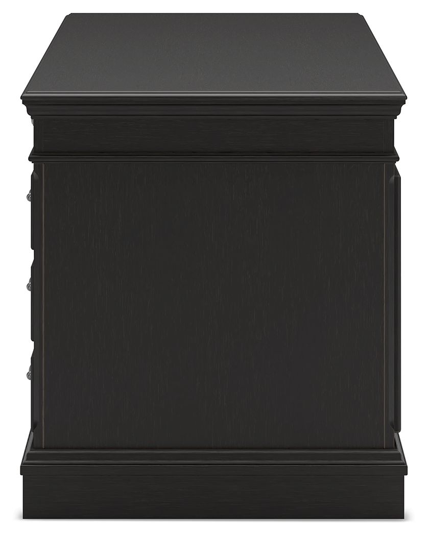 Beckincreek - Black - Home Office Pedestal Desk