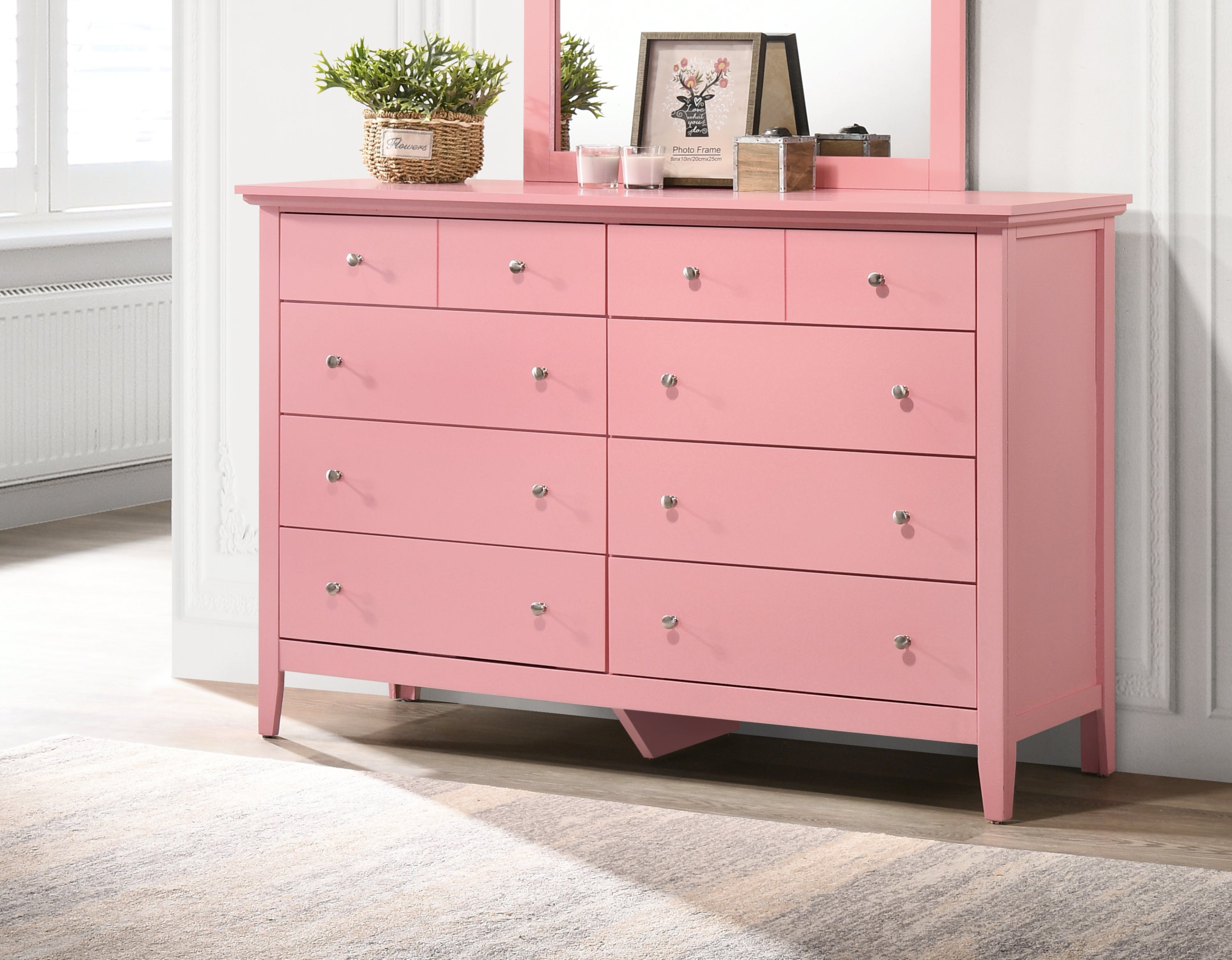 Charming Pink Casual Dresser - Buy Online Today!