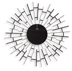 Garrenworth Accent Mirror with black sunburst frame and dark round center