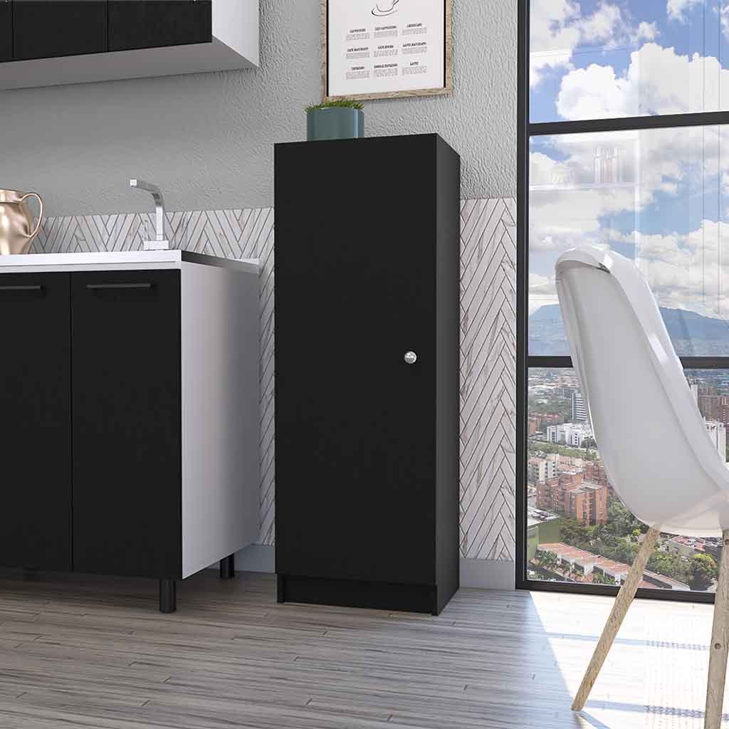 Miami Single Door Pantry with Four Shelves - Storage Solution