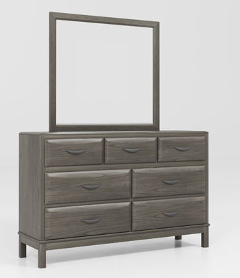 Mazing gray dresser with 8 drawers and tapered legs