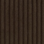 Chocolate-brown ribbed upholstery fabric close-up with vertical texture
