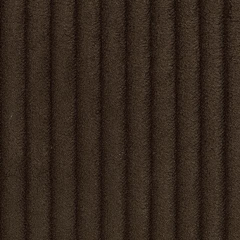 Chocolate-brown ribbed upholstery fabric close-up with vertical texture