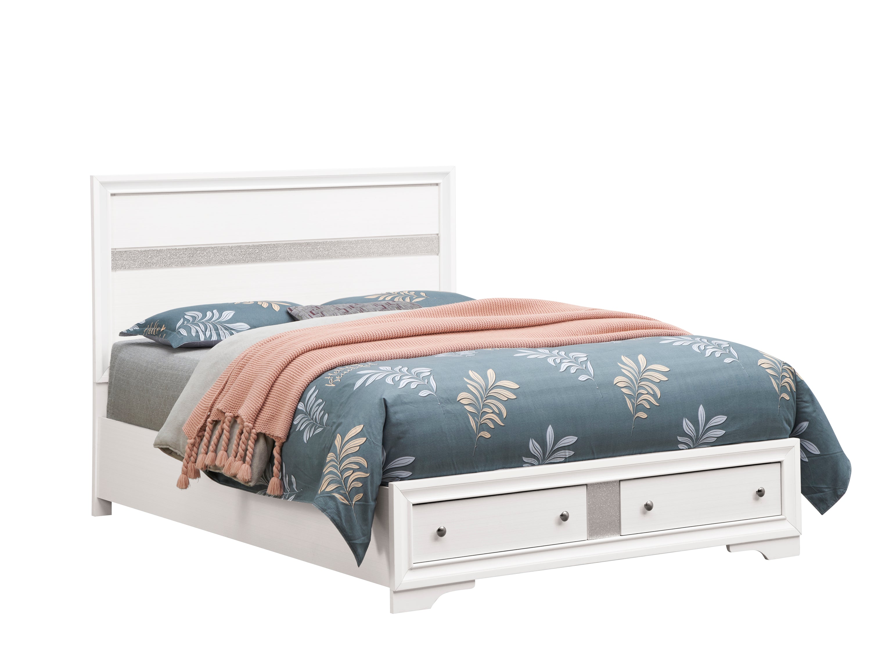 Madrid G02390B-QB White Queen Bed - Modern Stylish Bedroom Furnishing