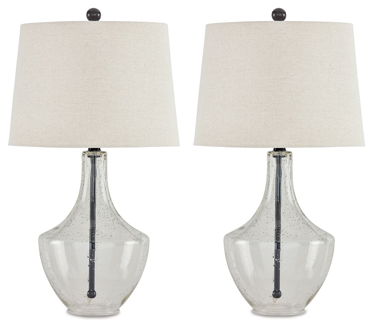 Gregsby Clear / Black - Glass Table Lamp (Set of 2)