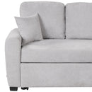 87.4" L-Shaped Sleeper Sectional Sofa w/ USB, Outlets, 3 Pillows - Grey-Sleeper Sectionals-American Furniture Outlet