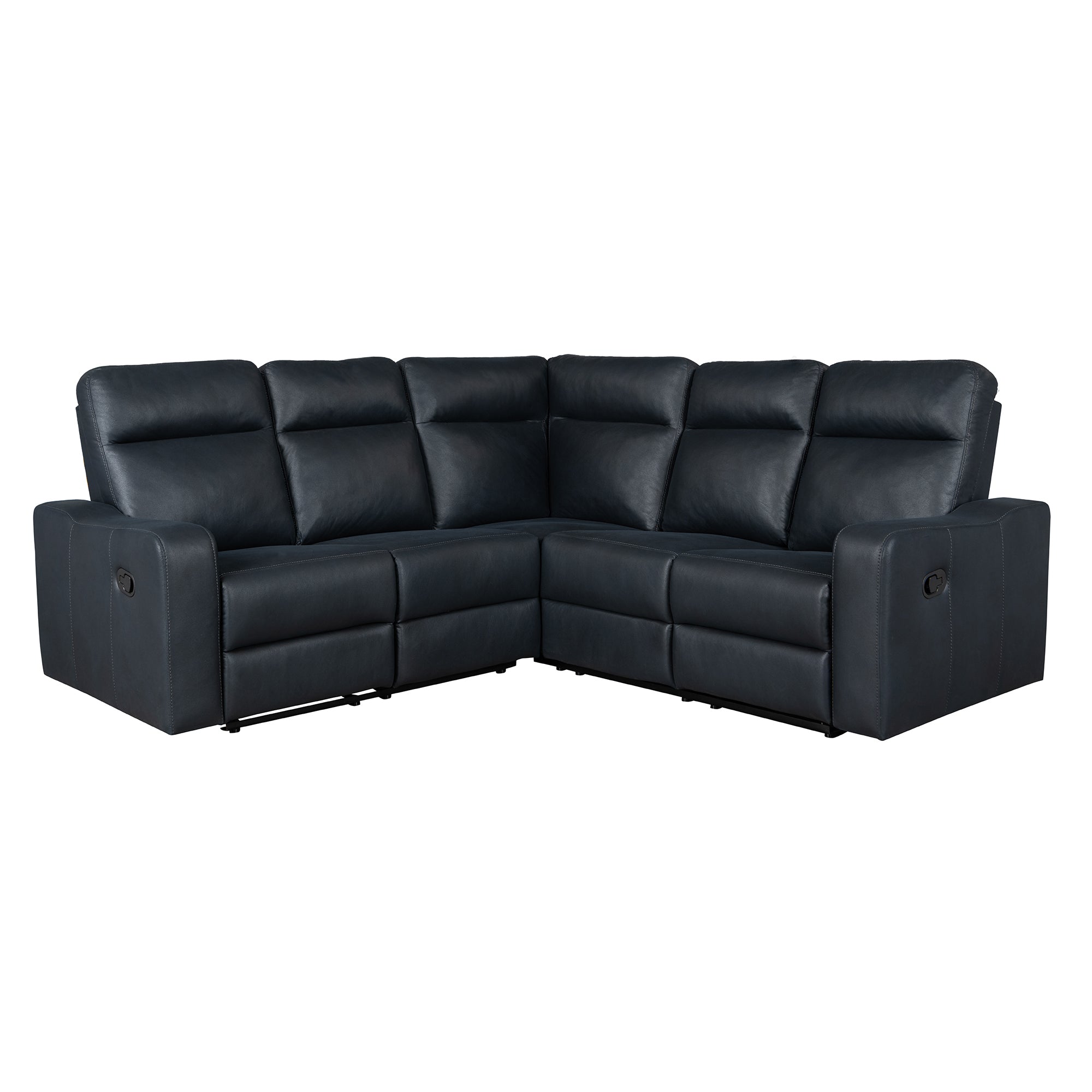 black reclining sectional